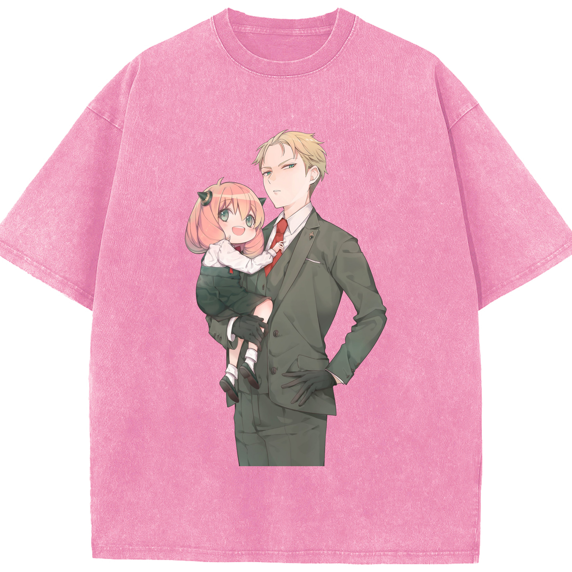 （画像用） SPY×FAMILY间谍家家酒 綿100% ヴィンテージ風 半袖Tシャツ（フロントプリント）